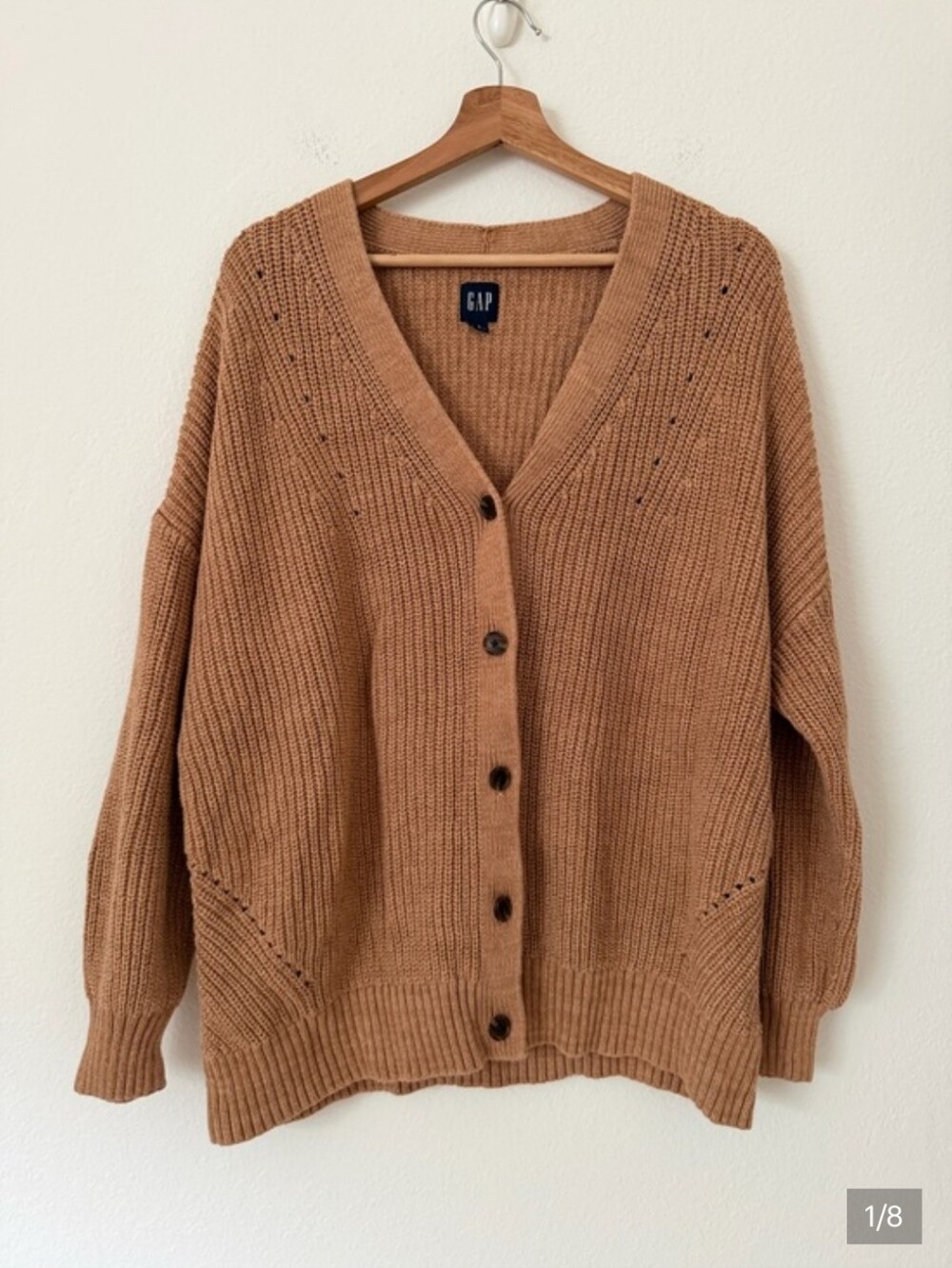 GAP Oversized Boyfriend Cozy Ribbed Cardigan